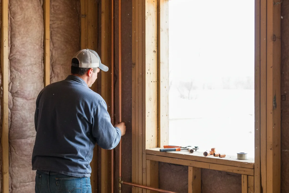 Licensed plumber running new copper supply lines in a Clarksdale home